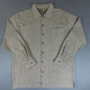 Joseph Abboud Men's Button Up Wool Blend Flannel Brown Size M